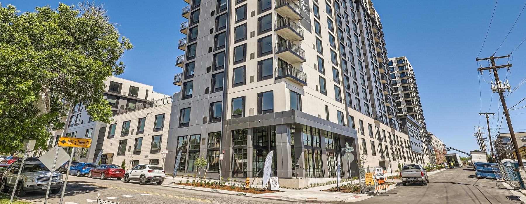 a tall building with many windows